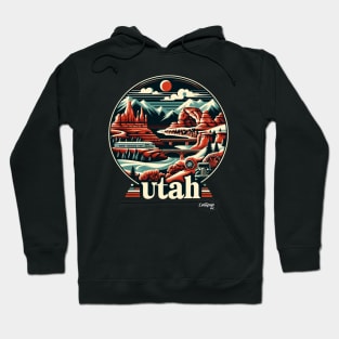 Utah Unbound: Red Rock Rhapsody - American Vintage Retro style USA State Hoodie